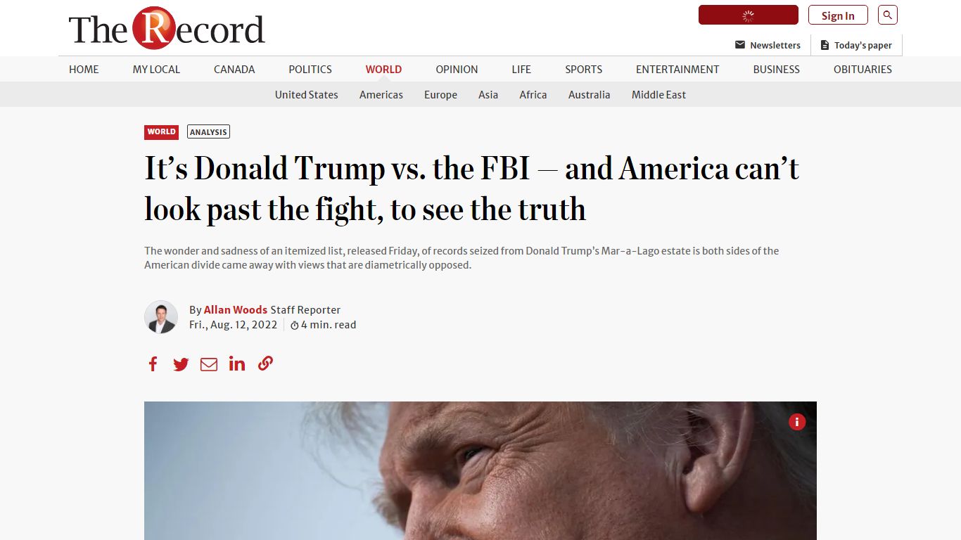 It’s Donald Trump vs. the FBI - therecord.com